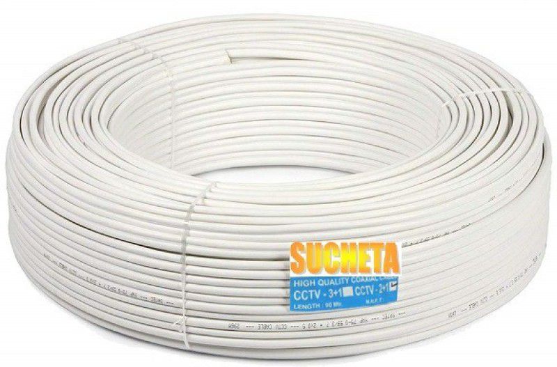 SUCHETA PVC 1 sq/mm White 30 m Wire  (White)