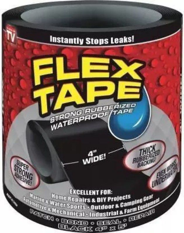 ALORNIS Flex Tape | Waterproof Tape For Leakage | Waterproof Tape|Tape For Water Leakage 152 cm Single Sided Tape  (Black Pack of 1)