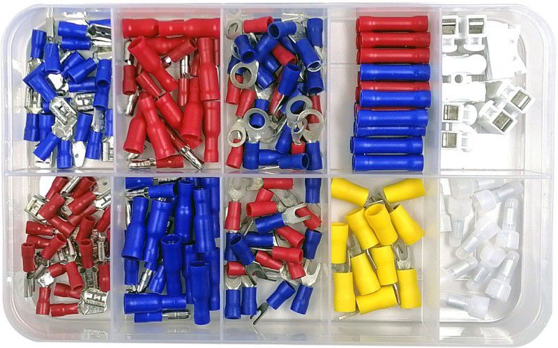 RPI SHOP 167 pcs Wire Crimp Connectors Terminal Kit, Insulated Electrical Wire Connectors Set, For Automobile, Home Wiring, DIY Projects Wire Connector Kit Wire Connector  (Multicolor, Pack of 167)