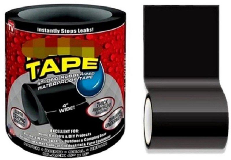 aaryason Super Strong Waterproof Tape for Seal Repair_194 1.52 m Floor Marking Tape  (Black Pack of 1)