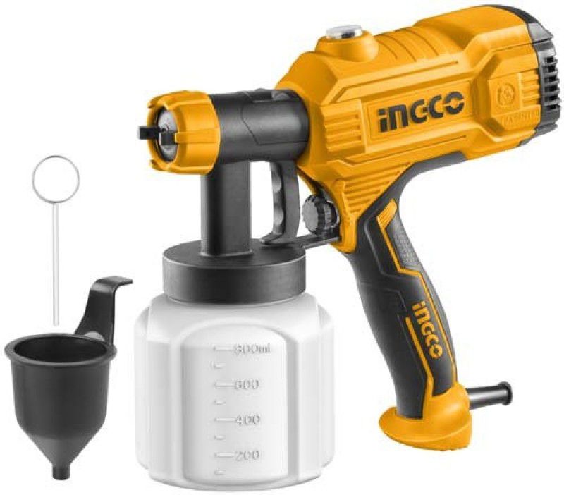INGCO 450W Floor Based Electric Paint Spray Gun SPG3508 for home, garden and metal paint use HVLP Sprayer  (Yellow)