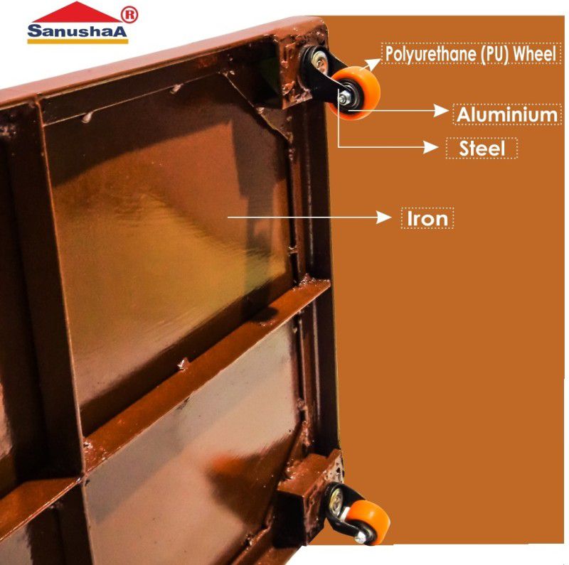 SANUSHAA Foldable Metal Platform Trolley weight Capacity Up To 450kg Platform Trolley
