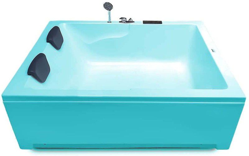 MADONNA Falcon 5 Feet Acrylic with Front Panel and Filler System - Cyan Blue Free-standing Bathtub  (100 or Above L)