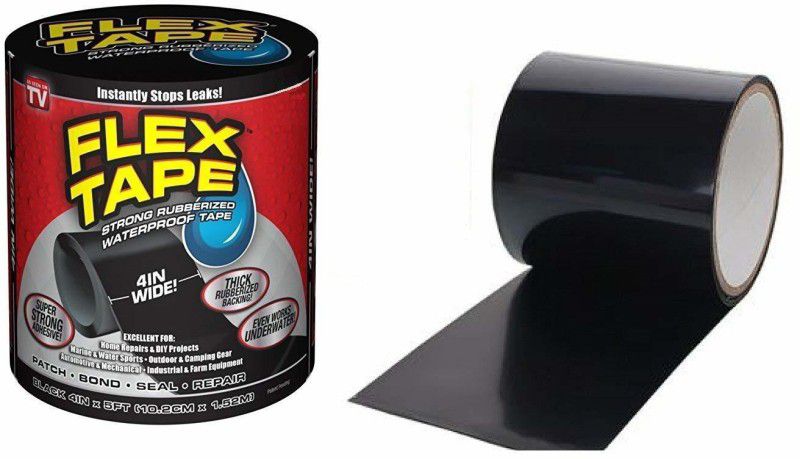 aaryason Super Strong Waterproof Tape for Seal Repair_57 1.52 m Floor Marking Tape  (Black Pack of 1)