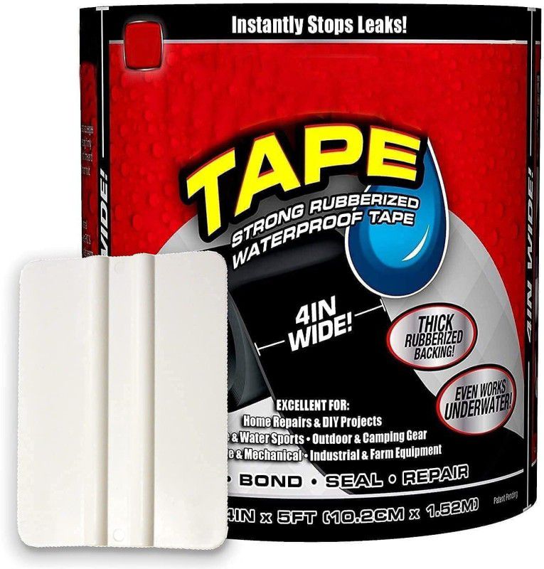 aaryason Super Strong Waterproof Tape for Seal Repair_36 1.52 m Floor Marking Tape  (Black Pack of 1)