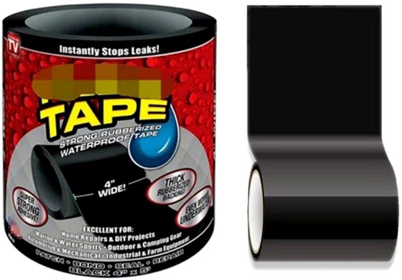 aaryason Super Strong Waterproof Tape for Seal Repair_71 1.52 m Floor Marking Tape  (Black Pack of 1)