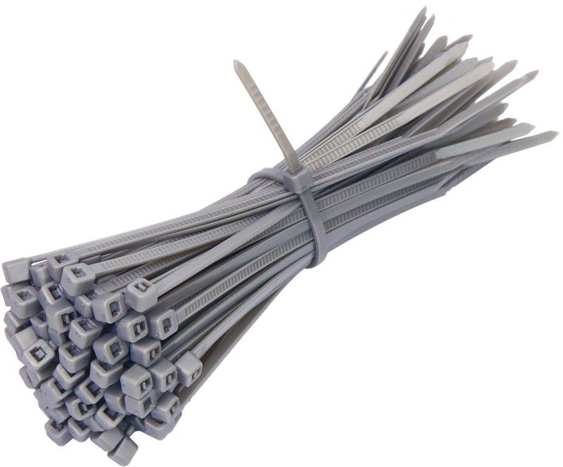 Electronic Spices Grey Cable Zip Ties,66 Nylon Self Locking Wire Zip Ties (2.5X150mm) 100 Pieces Plastic Flexible Straps Cable Tie  (grey Pack of 100)