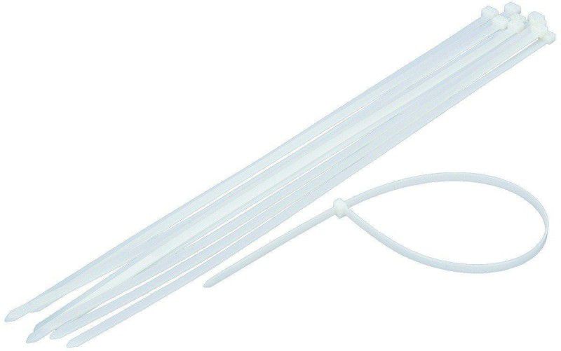 Eos Nylon Self Locking Cable Zip Tie ( 300*4 mm) Plastic Standard Cable Tie  (White Pack of 100)