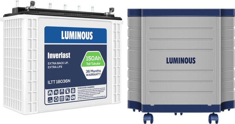 LUMINOUS ToughX Trolley with ILTT18036N 150Ah Tall Tubular Inverter Battery  (150Ah)
