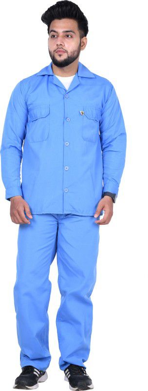 Bang Safety 120 GSM Pant Shirt, Sky Blue Paint Coverall  (3XL)