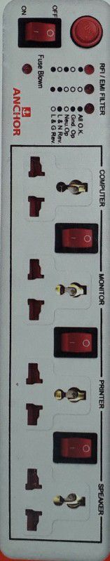 Anchor By Panasonic SPIKE GUARD 22568 6 A Four Way Electrical Switch  (Pack of 1 Number of Switches - 4)