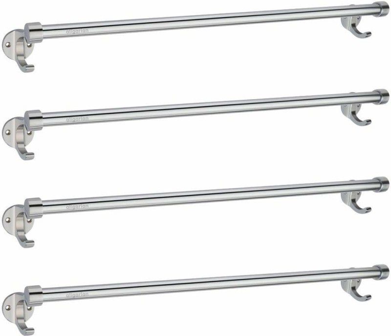 aligarian Steel 24inch Wall Mounted Towel Rod -Open Base (Pack of 4) 17.700787 inch 4 Bar Towel Rod  (Stainless Steel Pack of 4)