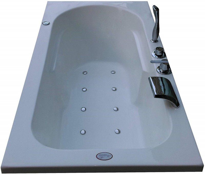 MADONNA Alexander 6 Feet Acrylic with Bubble Bath and Filler System - White Free-standing Bathtub  (100 or Above L)