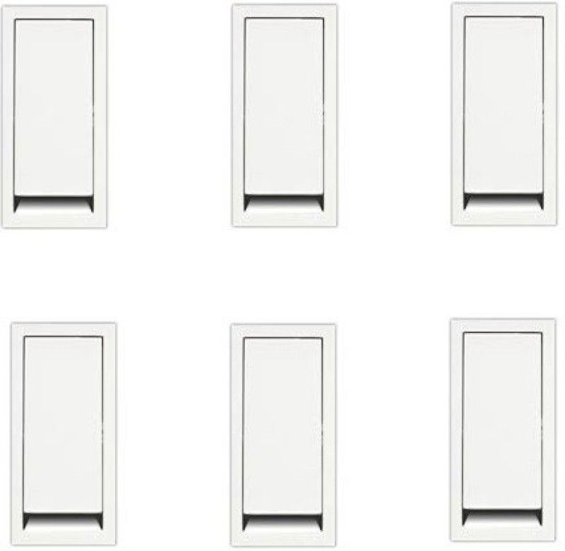 JELECTRICALS Modular Flat Switch 6 AMP 6 A One Way Electrical Switch  (Pack of 1 Number of Switches - 6)