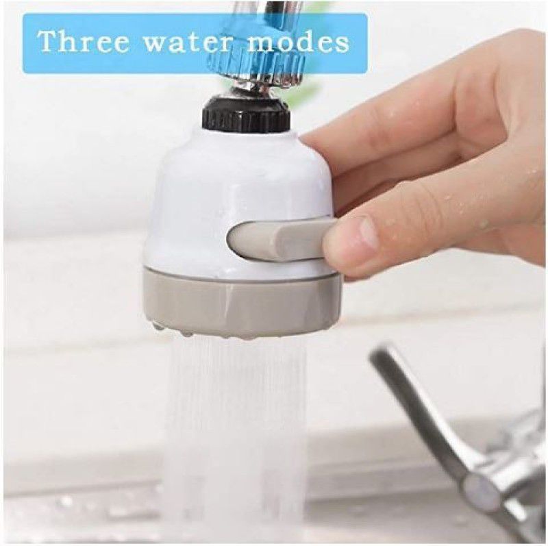 Care Ware 1 Pcs Rotating Water-Saving Sprinkler, Faucet Aerator, 3-Gear Adjustable Head Nozzle Splash-Proof Filter Extender Sprayer for Kitchen Faucet Nozzle  (Screw On)