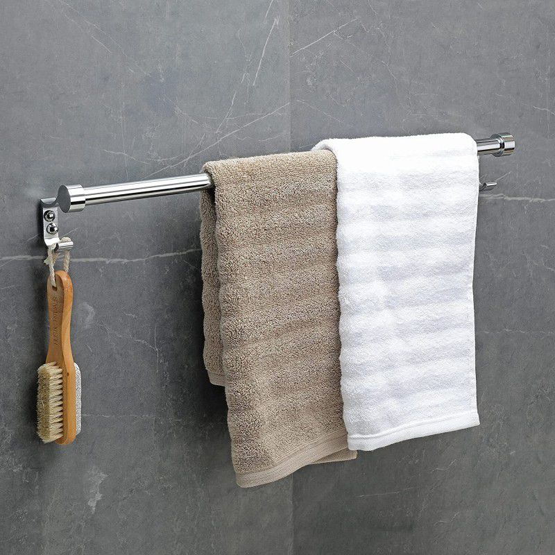 FORTUNE Stainless Steel Bathroom Hook Towel Rod Holder 18 inch 1 Bar Towel Rod  (Stainless Steel Pack of 1)