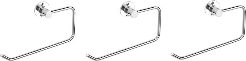 Easyhome Furnish Stainless steel heavy Towel ring Towel holder Towel rod Towel hanger Cloth hanger Napkin ring Bathroom accessories Modern Bath Towel Stand Cloth stand for bathroom 8.1 inch 1 Bar Towel Rod  (Stainless Steel Pack of 3)
