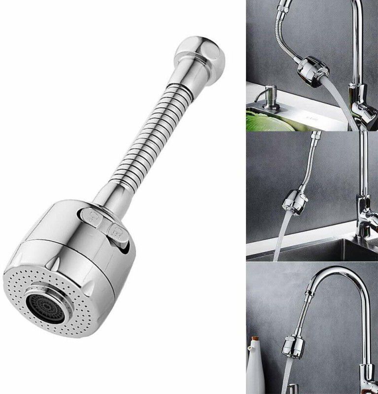 SIDDIVINAYAK CREATION Flexible Water Saving Nozzle Rotatable Faucet Sprayer Extender Faucet Nozzle  (Screw On)