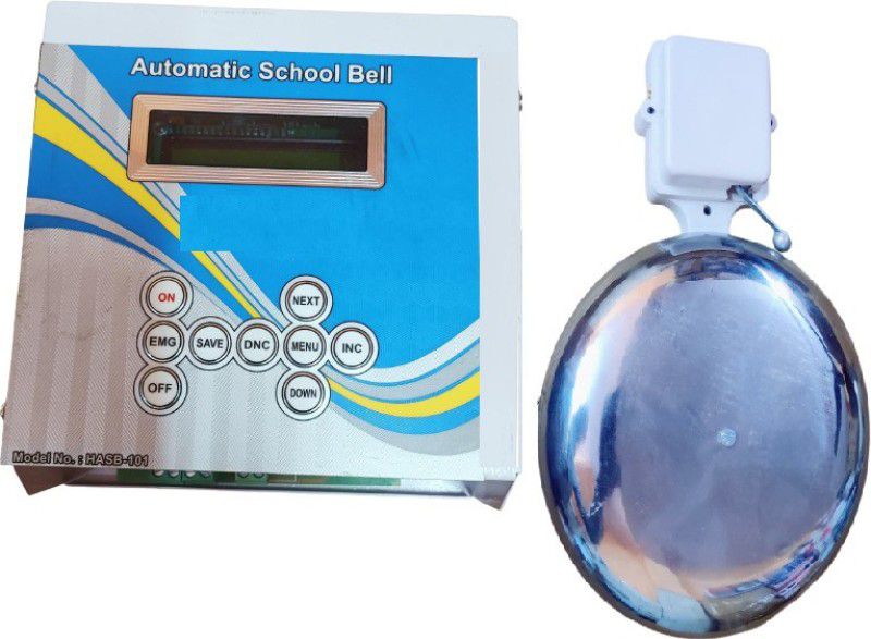 MME AUTOMATIC SCHOOL BELL SYSTEM WITH POLICE TONE SIREN SOUND RANGE 250 METER FOR INDUSTRIES,HOSPITALS Wired Door Chime