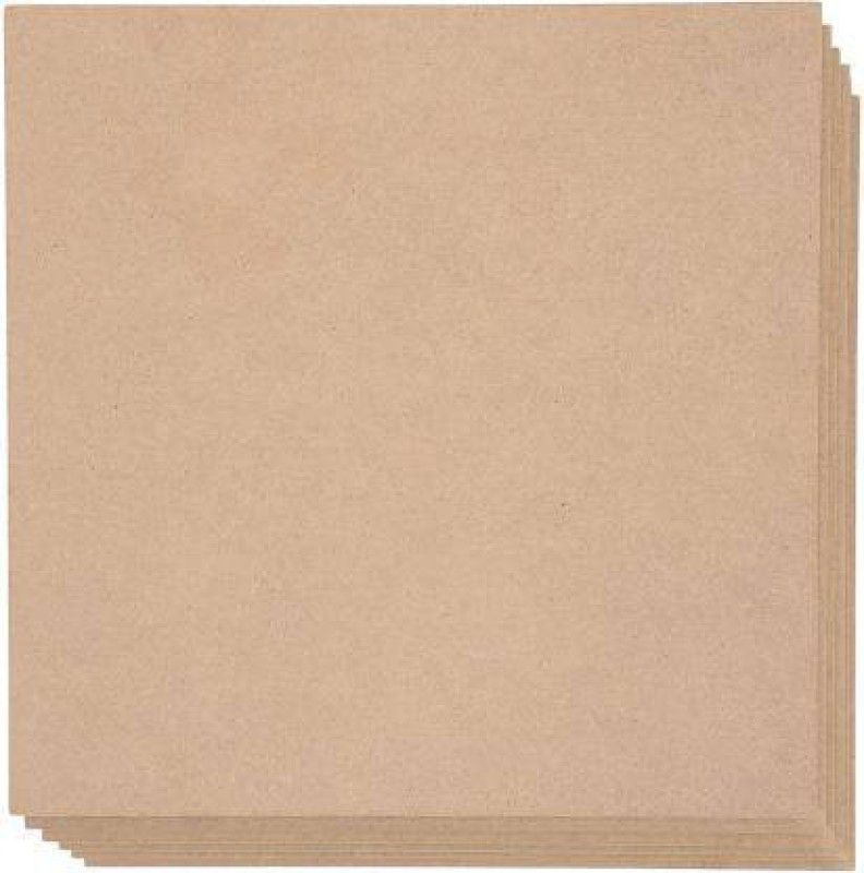 DI-KRAFT 2.3mm MDF Board sheet (12 x 12 Inch) 6 Pcs Chipboard Sheets for Art and Crafts Pine Wood Veneer  (30.48 cm x 30.48 cm)