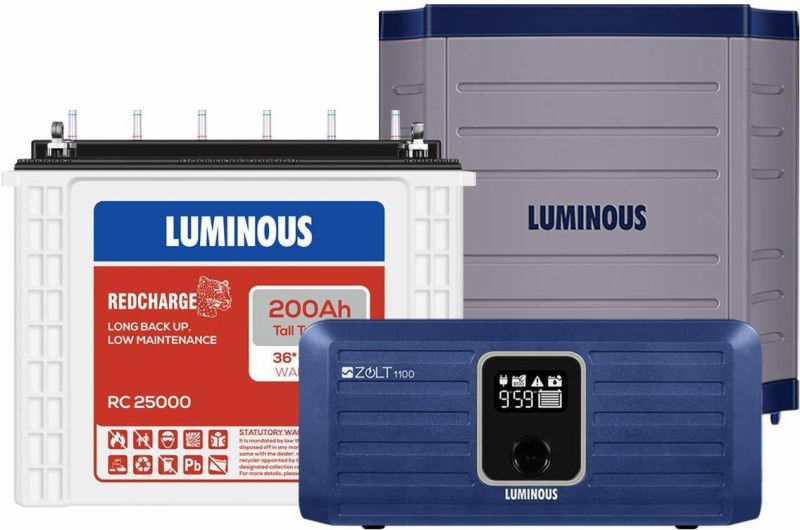 LUMINOUS Zolt 1100 RC25000 200 Ah Plus Trolley Tubular Inverter Battery  (200)