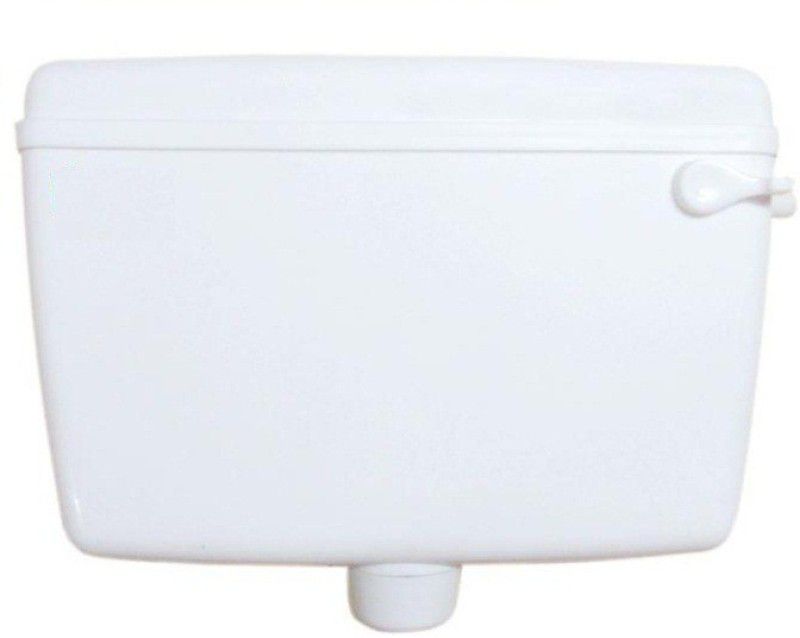 NEW WARE Toilet Flush Tank Slim and Sleek Side Handle Single Flush Tank Flushing 10 Liters Capacity Single Flush Tank  (White 10 L)