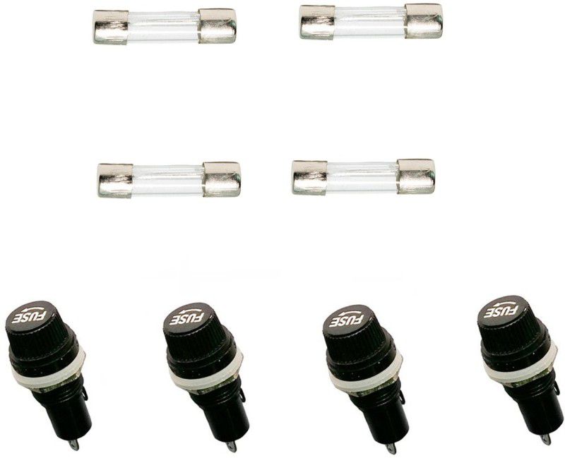 Ovicart 5x20 mm Fuse Holder With 250V Fast 10A Glass Fuse (Pair of 4) Electrical Fuse  (10 A)