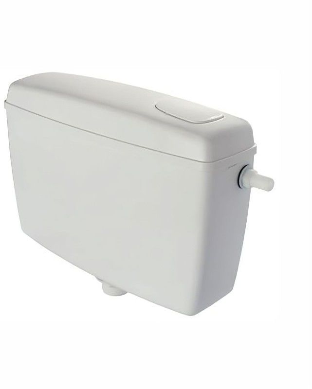 Syon Top Push Button Single Flush Tank  (White 10 L)
