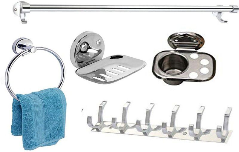 Anil industry 25 inch 1 Bar Towel Rod  (Stainless Steel Pack of 5)