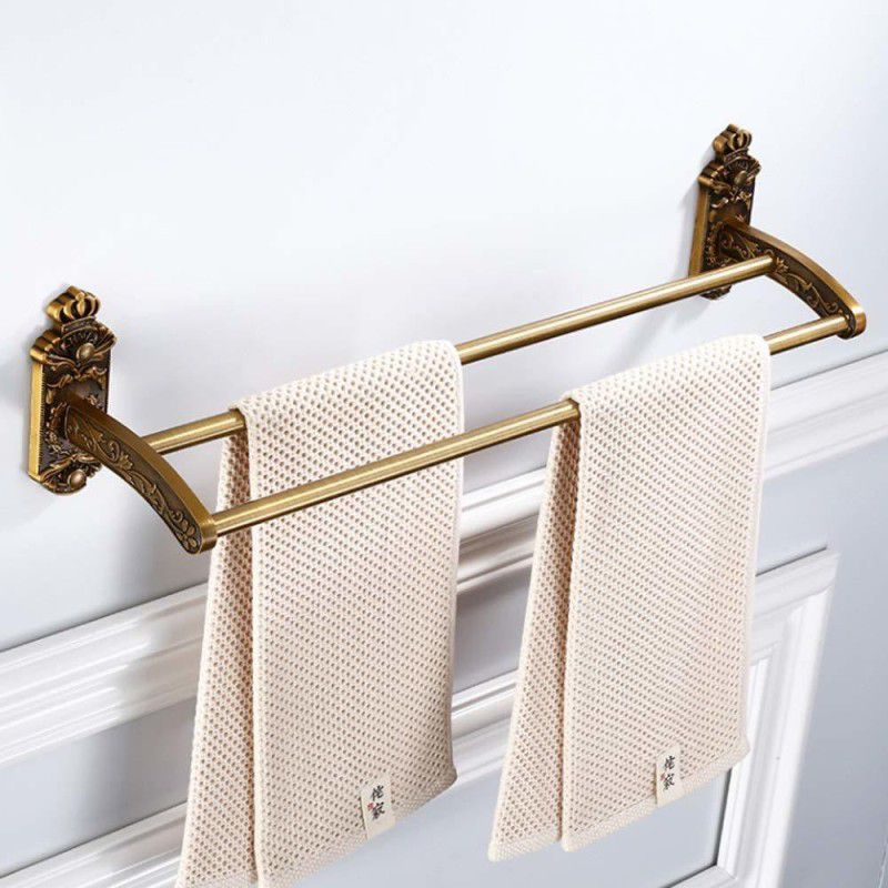 IMPULSE Antique Aluminum Towel Rod/Towel Hanger for Bathroom/Towel Bar/Towel Rod/Stand/Bathroom Accessories (24 Inch) 22.44 inch 2 Bar Towel Rod  (Aluminium Pack of 1)