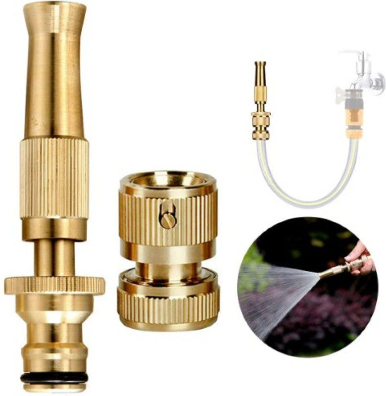 SGMSC Brass Nozzle Water Spray Gun Hose Nozzle Pipe For Gardening And Car Washing Bidet Nozzle  (Gold)