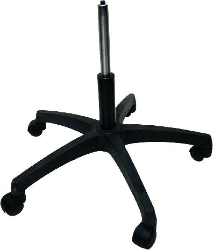 Tarun CHAIR PARTS ACCESSORIES CHAIR BASE STAR BASE BLACK WHEELS WITH 120 MM HYDRAULIC Bar Stool Base  (Furniture Parts, Plastic)