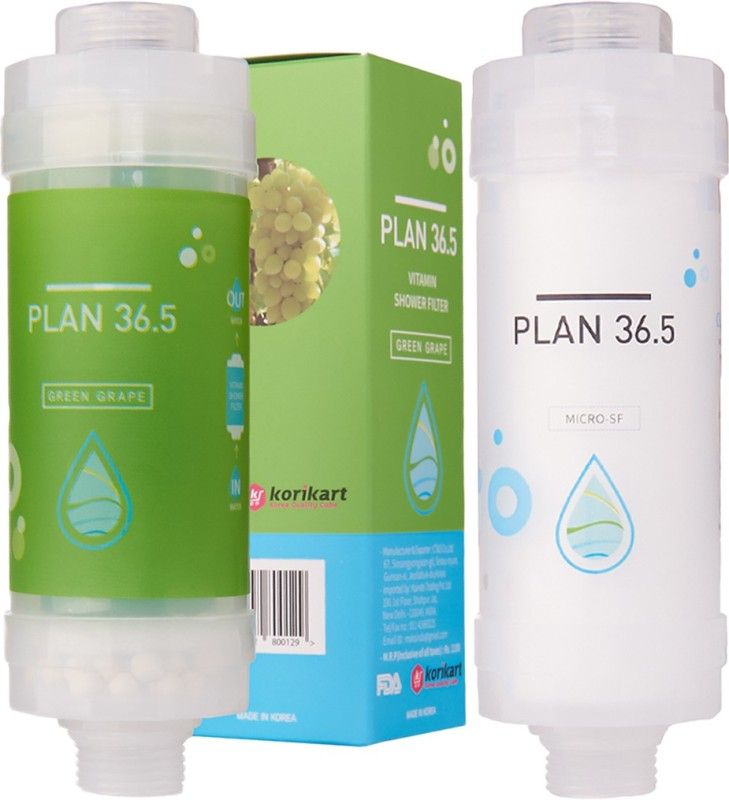 plan 36.5 Premium Vitamin C Korean Shower Filter for Bathroom Shower (Green Grape+Deluxe)  (Matte Finish)