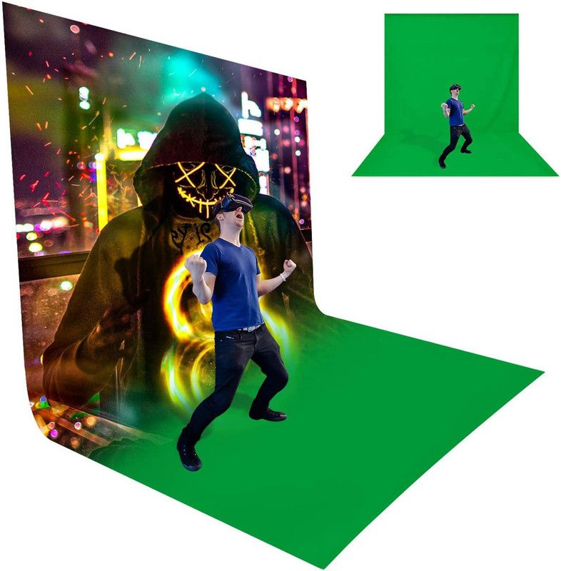BOLTOVE 8x12 Ft. Green Backdrop Background Screen for Photography Reflector