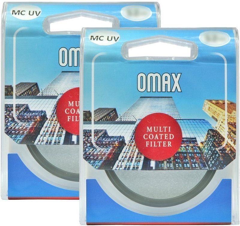 OMAX mc uv filter for Nikon d3400/d5300/d5600 af-p 18-55mm vr + af-p 70-300mm vr Lens (Set of 2 Filter) UV Filter  (55)
