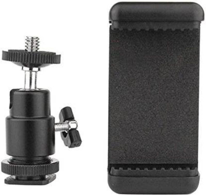 Digiom Phone Clip Clamp Holder + 360 Ball Head Hot Shoe Adapter Mount For Nikon DSLR Camera Flash Shoe Adapter Flash Shoe Adapter