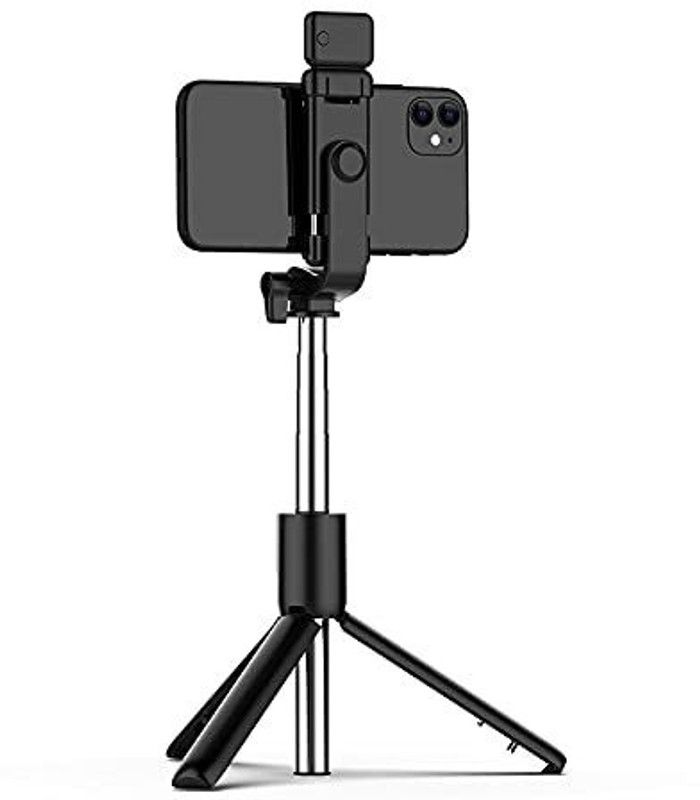 Cratix 3-in-1 Multi functional Selfie Stick Tripod Tripod  (Black, Supports Up to 400 g)