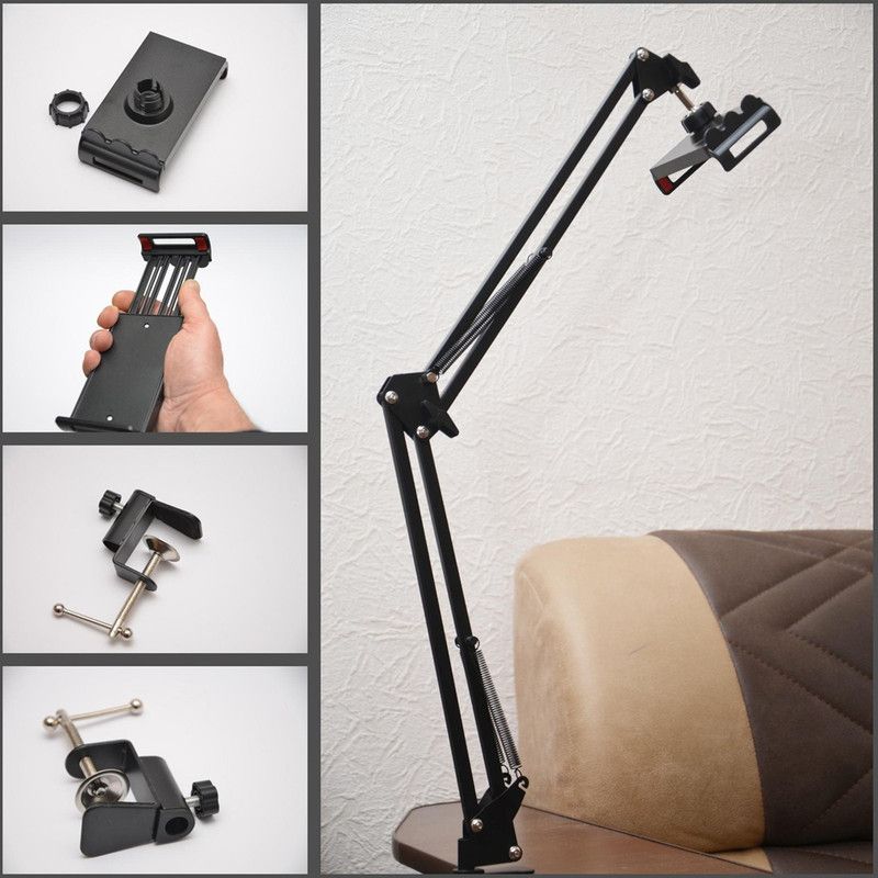 AMUSING 360 Degree Rotation For Overhead Tripod Camera Stand Creating Side Angle Videos Tripod, Monopod, Tripod Clamp, Tripod Bracket, Tripod Ball Head  (Gooseneck Mobile Holder, Supports Up to 1200 g)