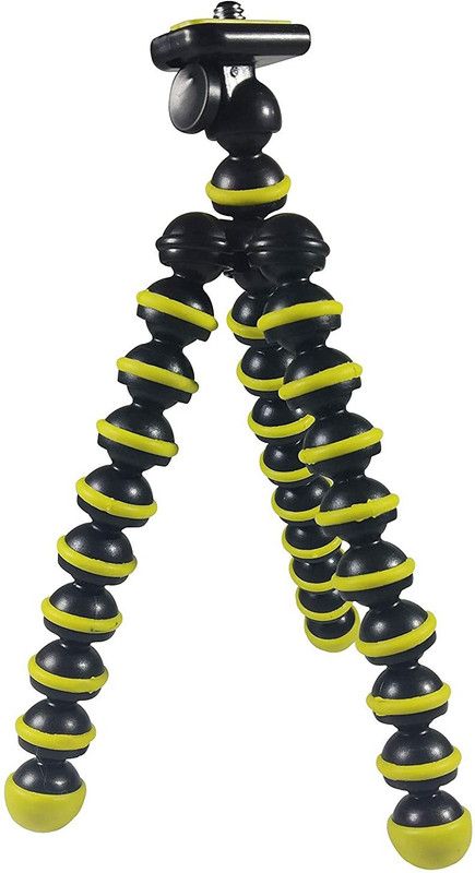 Twixxle XII™-230-PL-Tripod/Mini Tripod 13 inch for Mobile Phone with Holder for Mobile Tripod  (Black, Yellow, Supports Up to 400 g)