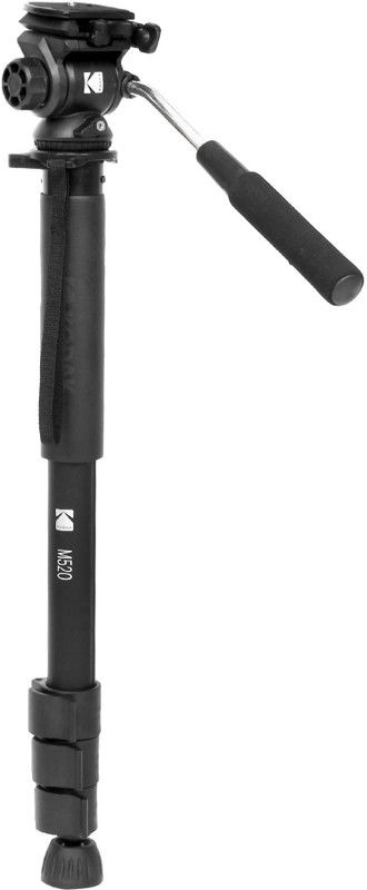 KODAK M520 170cm 3 Way Pan Movement 4 Section Support Monopod  (Black, Supports Up to 4000 g)