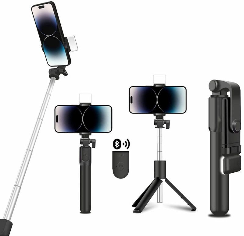 EL SMO Selfie Stick, Extendable Selfie Stick with Wireless Remote and Tripod Stand Monopod Kit  (Black, Supports Up to 600 g)