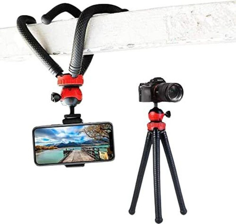 Cron 12 Inches Height Flexible Gorilla Tripod with 360° Rotating Ball Head Tripod  (Black, Supports Up to 1500 g)
