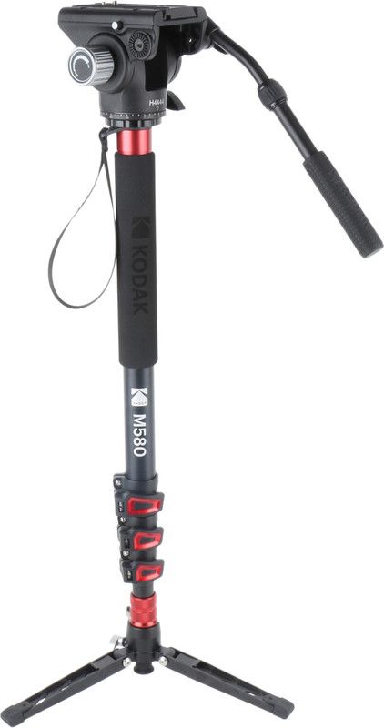 KODAK M580 With Large Metal Hydraulic Head & 3 Level Support Base Monopod  (Black, Supports Up to 6000 g)