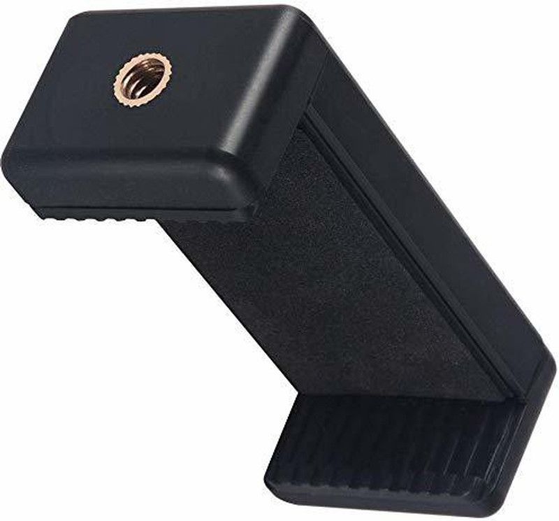 KARTZONS Stand Clip Bracket Holder Tripod Monopod Mount Adapter for Mobile Phone (Selfie Bracket with 2 Side Screw) Tripod Bracket  (Black, Supports Up to 200 g)