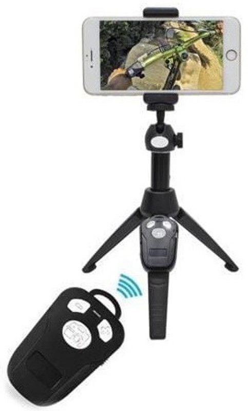 Wonder World XI-3 H8 Portable Bluetooth Tripod Selfie Stick Aluminium Rod Tripod  (Multicolor, Supports Up to 2000 g)