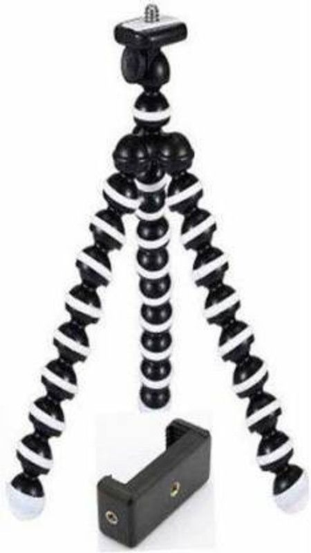 ADZOY Gorilla Tripod Fully Flexible Foldable Octopus Medium Size Stand for Mobile Smartphones, DSLR Cameras Tripod  (Black, Supports Up to 1500 g)
