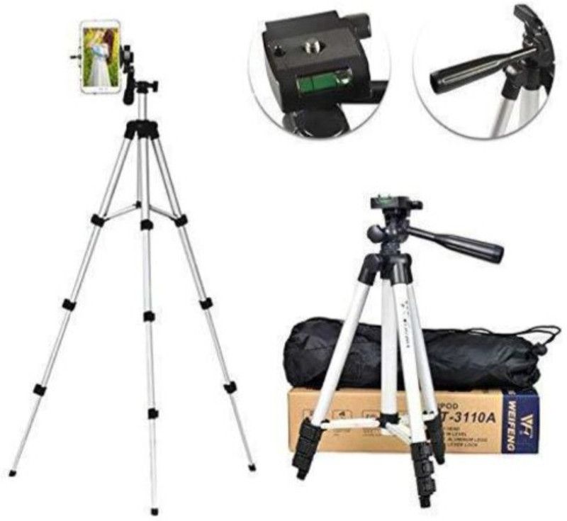 OVERS CAMERA AND MOBILES TRIPOD 3110 Tripod  (Silver, Supports Up to 2000 g)