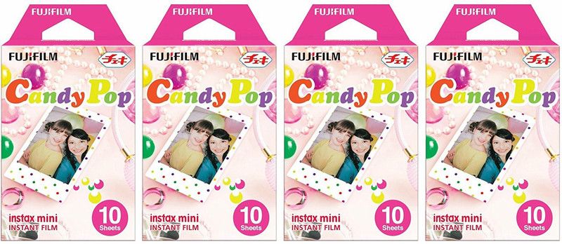 FUJIFILM Instax Mini Candy Pop (10x4) Film Roll  (Yes 800 ISO Pack of 4)