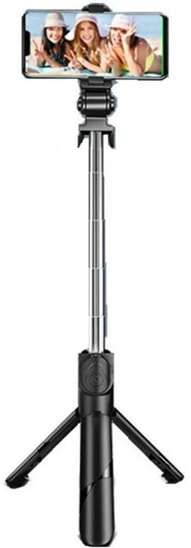 Uborn HOT PRICE Bluetooth Extendable Selfie Stick Wireless Remote, 103 Cms Long Tripod, Tripod Kit  (BLACK, Supports Up to 450 g)