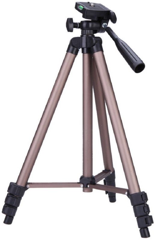Pithadai Protable Lightweight Aluminum Camera Tripod with Rocker Arm Carry Bag for Canon Nikon Sony DSLR Camera DV Camcorder WT3130 Tripod  (Brown, Supports Up to 3000 g)